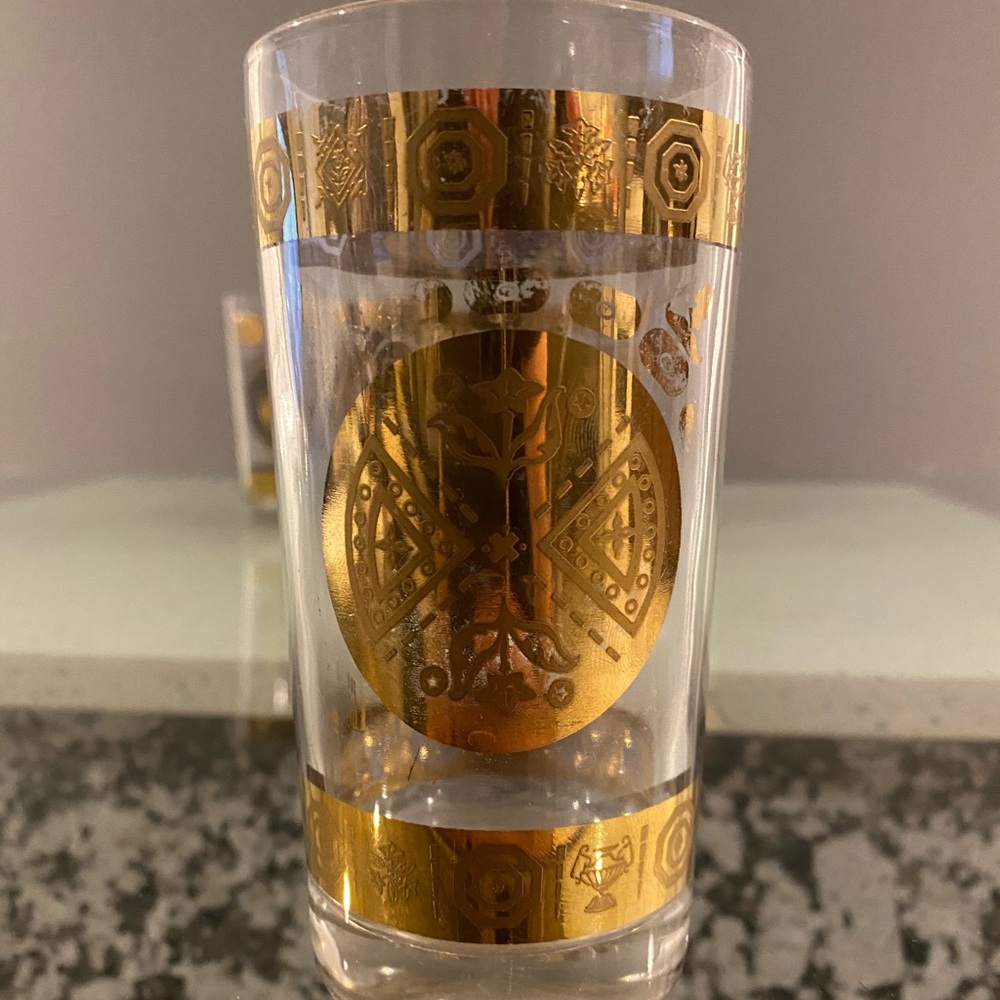 Vintage (70s) gold plated tumblers